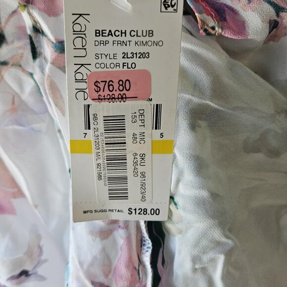 Karen Millen Beach Club Drop Front Kimono NWT Size M/L - Picture 6 of 6